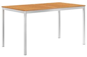 VidaXL Vrtni blagovaonski stol 140 x 80 x 75 cm bagremovo drvo i čelik