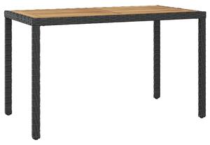 VidaXL Vrtni stol crno-smeđi 123 x 60 x 74 cm masivno bagremovo drvo