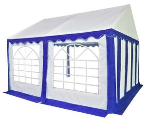 VidaXL Vrtni šator od PVC-a 4 x 4 m plavo-bijeli