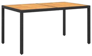VidaXL Vrtni stol 150x90x75 cm od bagremovog drva i poliratana crni