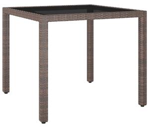 VidaXL Vrtni stol smeđi 90 x 90 x 75 cm od poliratana
