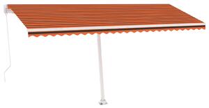 VidaXL Samostojeća tenda ručno uvlačenje 500 x 350 cm narančasto-smeđa
