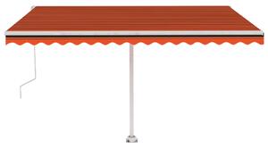 VidaXL Automatska tenda sa senzorom LED 400x350 cm narančasto-smeđa