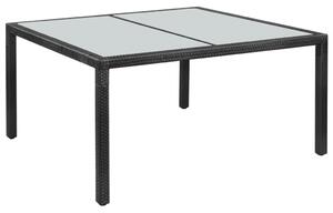 VidaXL Vrtni stol crni 150 x 90 x 75 cm poli ratan