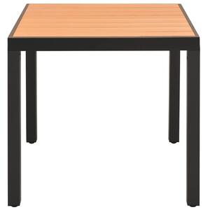 VidaXL Vrtni stol smeđi 80 x 80 x 74 cm aluminijum i WPC