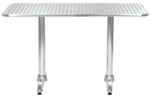VidaXL Vrtni stol srebrni 120 x 60 x 70 cm aluminijski