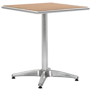 VidaXL Vrtni stol srebrni 60 x 60 x 70 cm od aluminija i WPC-a