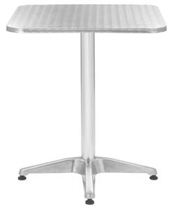 VidaXL Vrtni stol srebrni 60 x 60 x 70 cm aluminijski