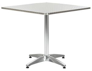 VidaXL Vrtni stol srebrni 80 x 80 x 70 cm aluminijski