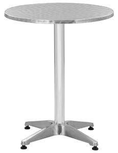 VidaXL Vrtni stol srebrni 60 x 70 cm aluminijski