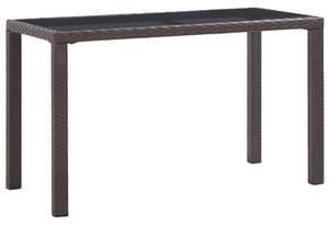 VidaXL Vrtni stol smeđi 123 x 60 x 74 cm od poliratana