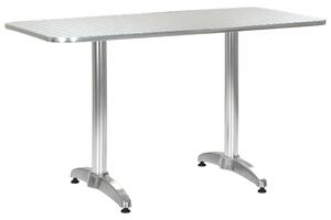 VidaXL Vrtni stol srebrni 120 x 60 x 70 cm aluminijski