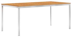 VidaXL Vrtni blagovaonski stol 180 x 90 x 75 cm bagremovo drvo i čelik