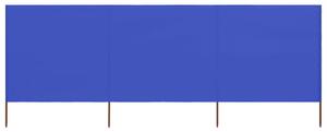 VidaXL Vjetrobran s 3 panela od tkanine 400 x 160 cm azurno plavi