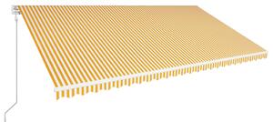 VidaXL Tenda na automatsko uvlačenje 600 x 300 cm žuto-bijela