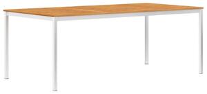 VidaXL Vrtni blagovaonski stol 200 x 100 x 75 cm drvo bagrema i čelik