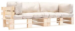 VidaXL 2-dijelni set vrtnih sofa od paleta od borovine s jastucima