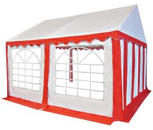 VidaXL Vrtni šator od PVC-a 4 x 4 m crveno-bijeli