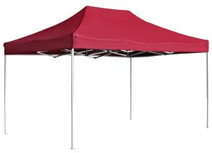 VidaXL Profesionalni sklopivi šator za zabave 4,5 x 3 m crvena boja vina