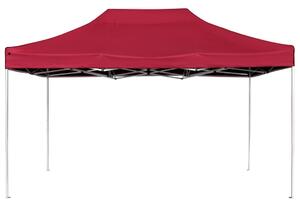 VidaXL Profesionalni sklopivi šator za zabave 4,5 x 3 m crvena boja vina