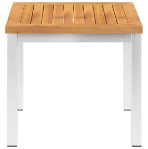 VidaXL Vrtni bočni stolić 45 x 45 x 38 cm od bagremovog drva i čelika