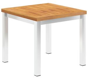 VidaXL Vrtni bočni stolić 45 x 45 x 38 cm od bagremovog drva i čelika