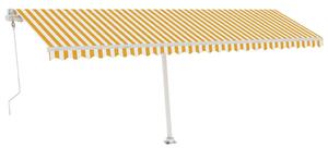 VidaXL Samostojeća automatska tenda 600 x 350 cm žuto-bijela