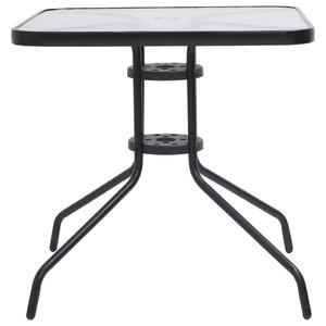 VidaXL Vrtni stol crni 70 x 70 x 70 cm čelični