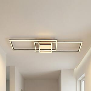 Lindby LED stropna svjetiljka Mairin, CCT, daljinski upravljač, prigušljiva, prigušiva, Sivo, Dnevni boravak/blagovaonica, Aluminij