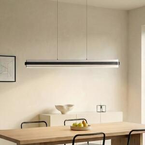 Lucande LED viseća svjetiljka Tarnin, crna/nikal, 98 cm, prigušiva, Crno, Dnevni boravak/blagovaonica, Metal