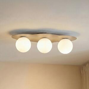 TK Lighting Stropna svjetiljka Cloud, bež, 3 žarulje, staklo, duljina 51 cm, G9, prigušiva, Bež, rasadnik, Staklo