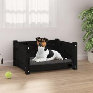 VidaXL Krevet za pse crna 55,5 x 45,5 x 28 cm od masivne borovine