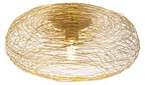 Dizajnerska stropna lampa zlatno ovalna - Sarella