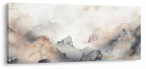 Slika - Planinska apstrakcija s mramornom teksturom (120x50 cm)