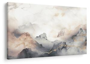 Slika - Planinska apstrakcija s mramornom teksturom (90x60 cm)