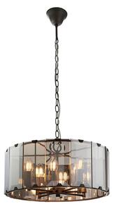 Endon 61294 - Luster na lancu CLOONEY 8xE14/40W/230V crna/dimna