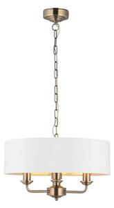 Endon 98934 - Luster na lancu HIGHCLERE 3xE14/40W/230V bijela/mesing