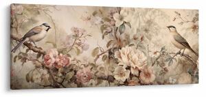 Slika - Vintage slika ptica (120x50 cm)
