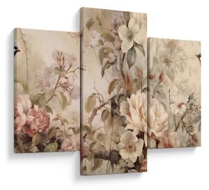 Slika - Vintage slika ptica (90x60 cm)