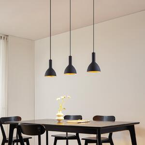 Arcchio Cosmina viseća lampa, 3 žarulje, duljina 90 cm, crna, prigušiva, Crno, Kuhinja, Metal