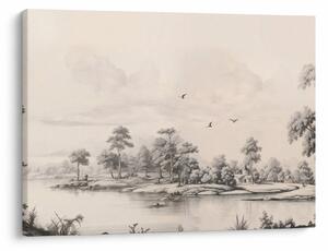 Slika - Vintage pejzažni crtež (70x50 cm)