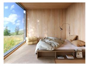 Smeđi bračni krevet od borovine s podnicom 180x200 cm Ziggy – Karup Design
