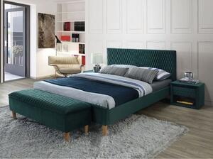 Tapecirani krevet AZURRO 200x180 cm - baršun - zeleni