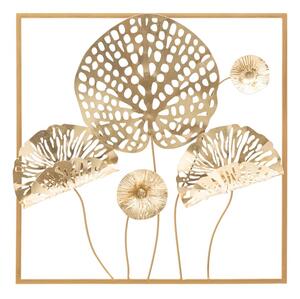 Mauro Ferretti Metalni zidni panel gold flowers cm 50x5x50