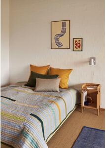 Zeleni pamučni prekrivač za bračni krevet 260x260 cm Twist - Hübsch