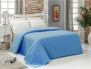 Plavi pamučni prekrivač za bračni krevet 200x240 cm Blue - Mijolnir