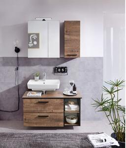 Smeđi ormarić za umivaonik bez umivaonika u dekoru hrasta 71x51 cm Set 374 - Pelipal