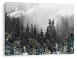 Slika - Šuma s ilustriranim elementima (70x50 cm)