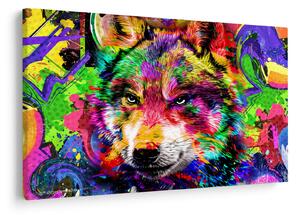 Slika - Vuk s grafitima (90x60 cm)