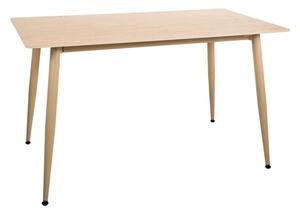 Blagovaonski stol TALVEN s keramičkom travertin pločom 130x70 cm, travertin/kašmir